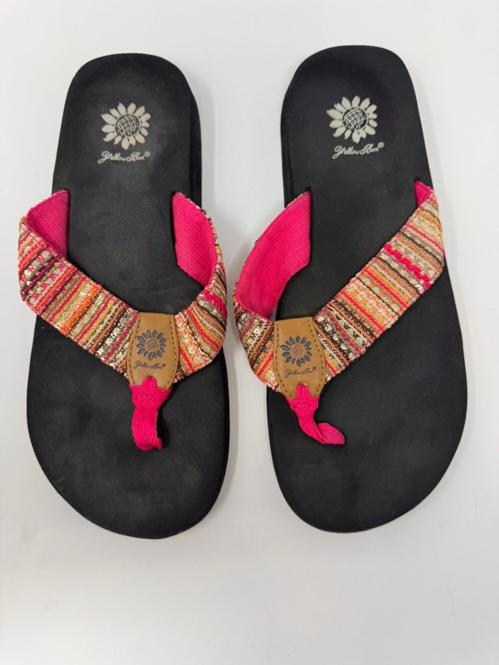 YELLOW BOX WOMENS FLIP FLOPS SIZE 10